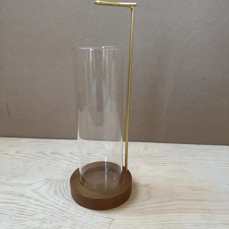 Wooden Fragrance Holder Removable Brass Wire Fragrance Holder Walnut Fragrance Base Aromatherapy Rack Ornaments Inverted Fragrance Holder - Image 2