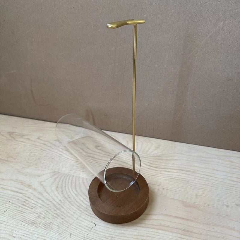 Wooden Fragrance Holder Removable Brass Wire Fragrance Holder Walnut Fragrance Base Aromatherapy Rack Ornaments Inverted Fragrance Holder - Image 4