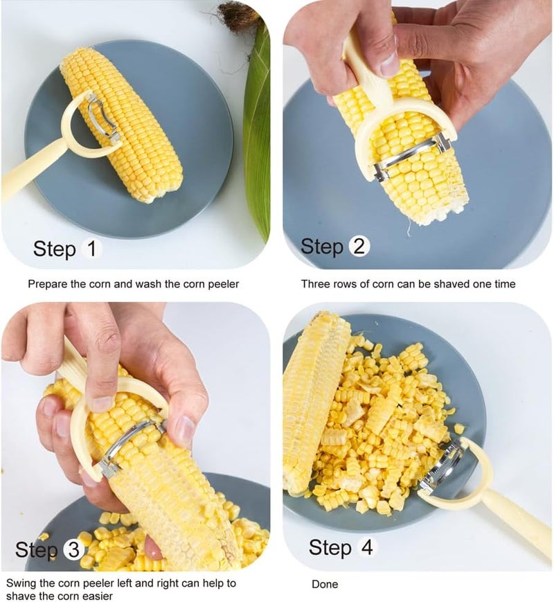 Soft Home Multi-Functional Kitchen Peeler Set: Potato, Carrot, Apple Peelers + Corn Remover, Orange Peeler Tool, Y Peeler for Veggie & Fruit (Color-1) - Image 2