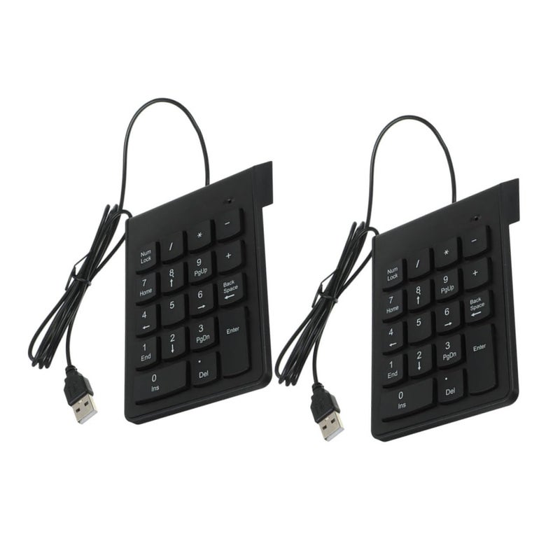 USB Number Pad 2 Pack 18 Keys Mini Numeric Keypad For Laptop Desktop PC - Image 2