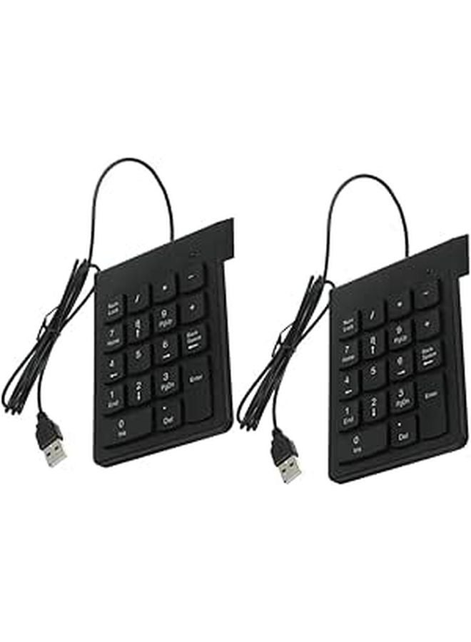 USB Number Pad 2 Pack 18 Keys Mini Numeric Keypad For Laptop Desktop PC - Image 1