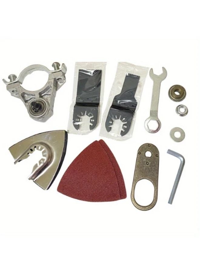 11pcs Angle Grinder To Oscillating Tool Adapter Kit With 5 8 M14 M10 Saw Blades - Image 1