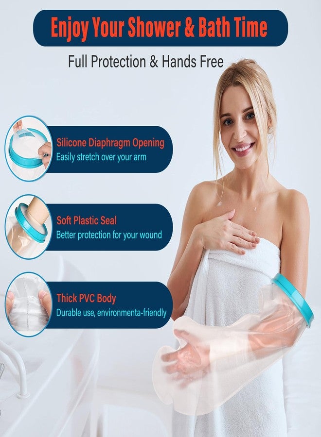 Fxdunjr Waterproof Arm Cast Cover for Shower (Blue) - Image 2