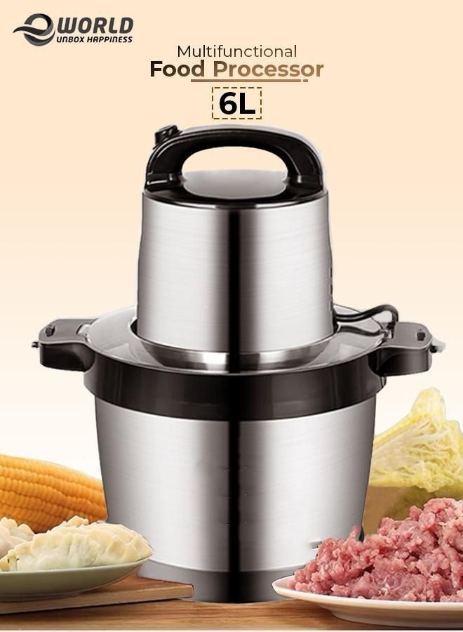 Eworld Electric Meat Chopper and Grinder, Stainless Steel Food Processor for Vegetable and Fruits 6L - Image 1