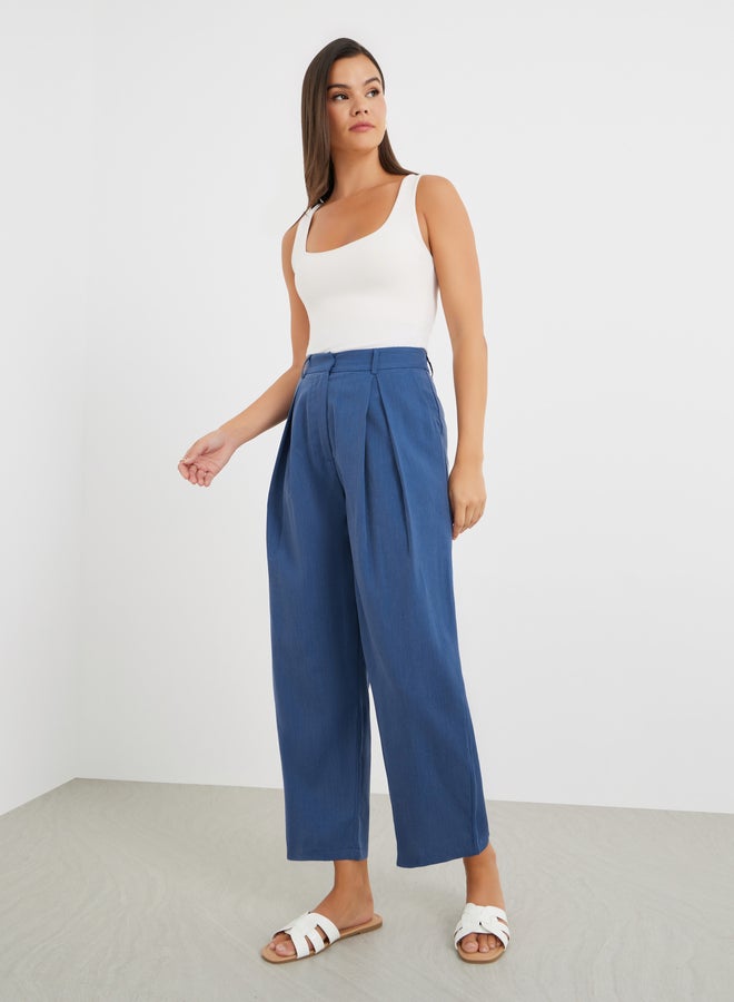 Styli Inverted Pleated Wide Leg Pants - Image 1