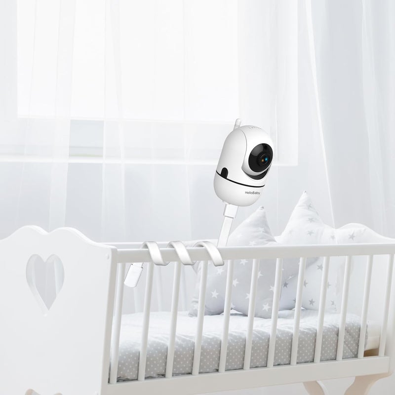 HelloBaby Baby Monitor Mount for HB6550 Pro HB6560 HB65 HB6339 HB40 HB6081 HB66 HB6351 20 Inch Flexible Arm Bracket Sturdy Camera Holder Attaches to Crib Cot Shelves No Tools or Wall Damage - Image 2