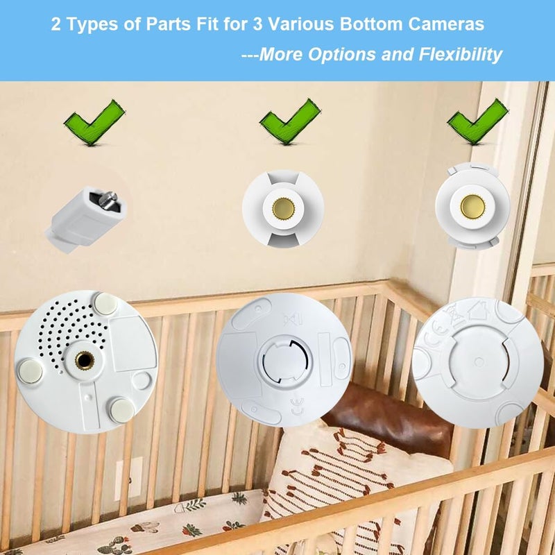 HelloBaby Baby Monitor Mount for HB6550 Pro HB6560 HB65 HB6339 HB40 HB6081 HB66 HB6351 20 Inch Flexible Arm Bracket Sturdy Camera Holder Attaches to Crib Cot Shelves No Tools or Wall Damage - Image 3