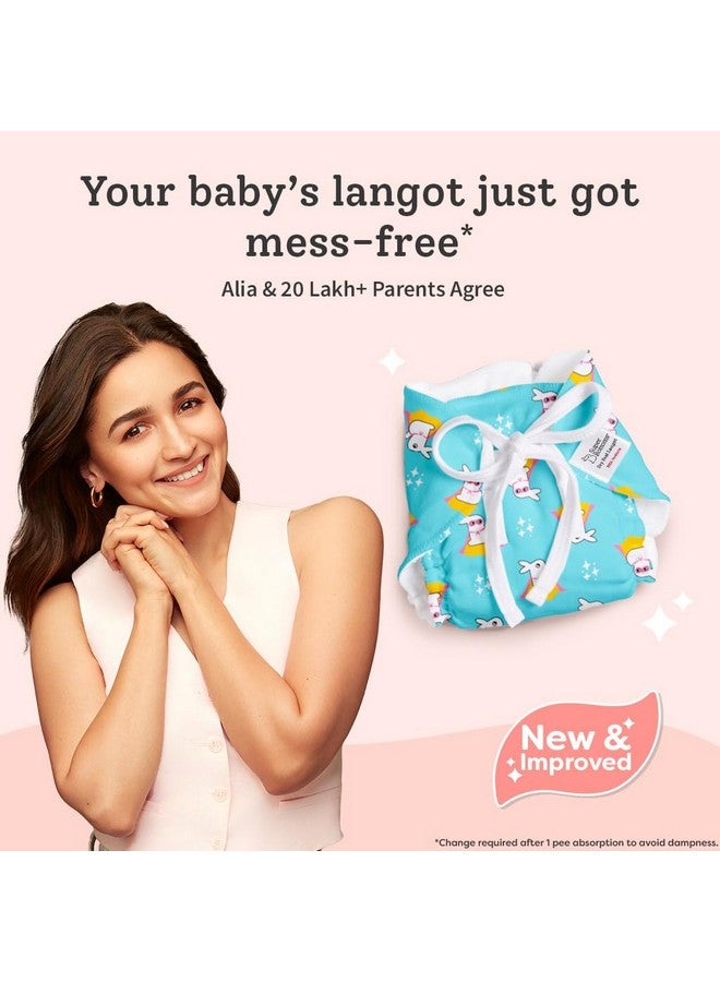 سوبربوتمز حفاضات Superbottoms First Love Dryfeel Langot للأطفال حديثي الولادة | حفاضات لا تسبب الفوضى | حشوة قطنية ممتازة (بدون إسفنجة) | فائقة النعومة | وقت خالٍ من الفوضى بدون حفاضات | 0-9 أشهر | (Bummy World، عبوة من 6 قطع، صغيرة). - Image 3