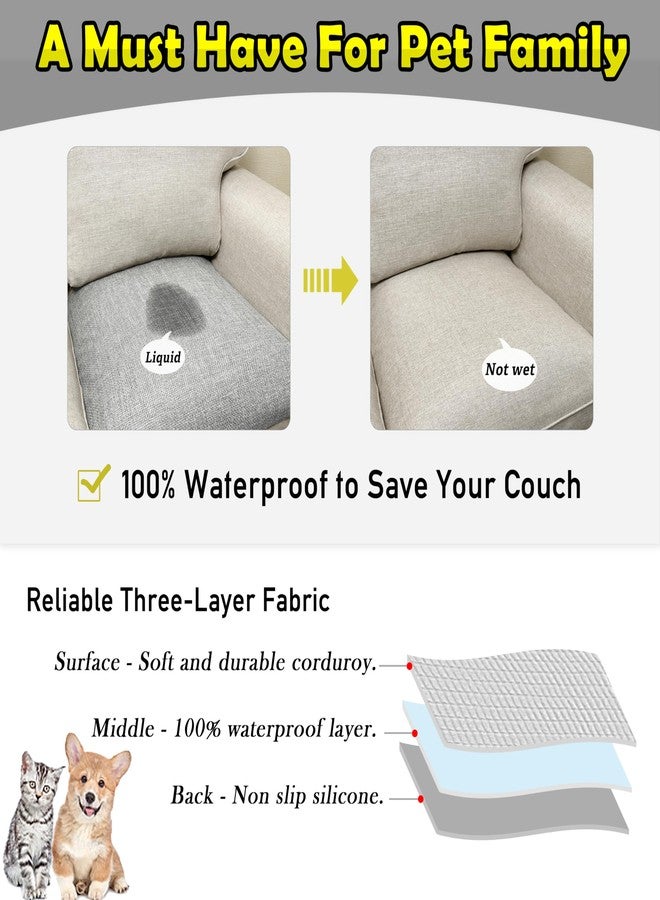 LovoGemy Couch Arm Covers, Waterproof Armrest Cover for Sofa, Armchair, Loveseat, Non-Slip Recliner Arm Covers, Sofa Headrest Covers, Arm Chair Covers Set of 2 (Light Gray, 24"×20") - Image 3