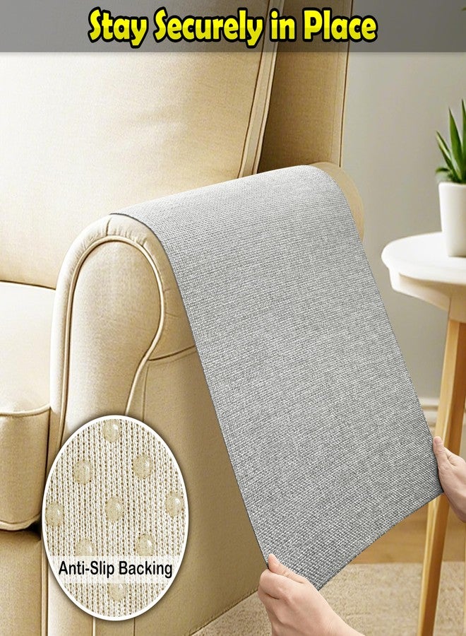 LovoGemy Couch Arm Covers, Waterproof Armrest Cover for Sofa, Armchair, Loveseat, Non-Slip Recliner Arm Covers, Sofa Headrest Covers, Arm Chair Covers Set of 2 (Light Gray, 24"×20") - Image 5