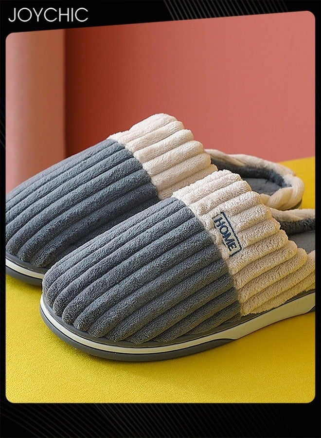 Joychic Autumn and Winter Bedroom Slipper for Men Non-slip Thick-soled Warm Home Slipper - Image 2