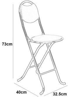 GO2CAMPS Foldable Prayer Chair with Rexin and Cusion back Padded | Camping Chair | Travel Chair | Masjid Chair | Trip Chair-Red  - Image 2