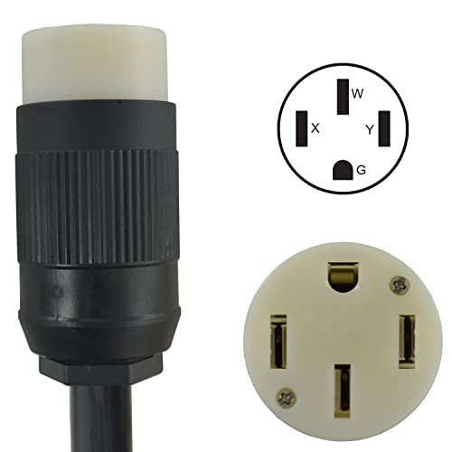 Conntek PSS21450 1.5-Feet 50-Amp 125/250-volt Shore Power SS2-50P/ Generator CS6365 Locking Plug to NEMA 14-50R Female Connector, Black - Image 3