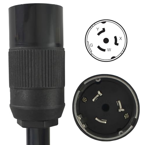 Conntek PSS21450 1.5-Feet 50-Amp 125/250-volt Shore Power SS2-50P/ Generator CS6365 Locking Plug to NEMA 14-50R Female Connector, Black - Image 2