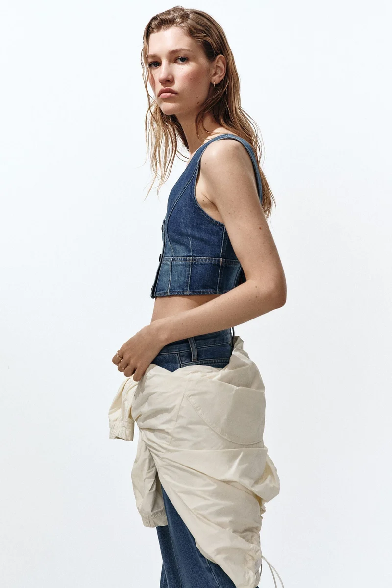 H&M Denim crop top