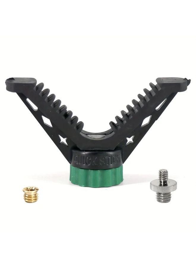 Green V Head 360 Degree Rotation Tripod Head Portable Camera Holder Mount For Hunting - Image 1
