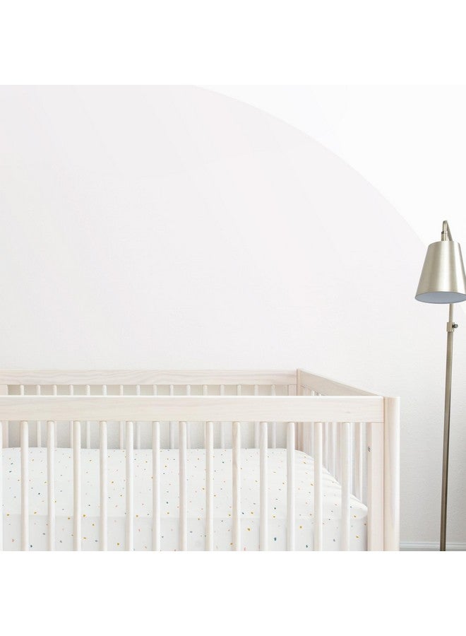 Makemake Organics Organic Crib Sheet GOTS Certified Organic Cotton Crib Sheet Fitted & Pillowcase Buttery Soft Breathable Natural Dyes Baby Toddler Bed Sheet Set (Dotty) - Image 5