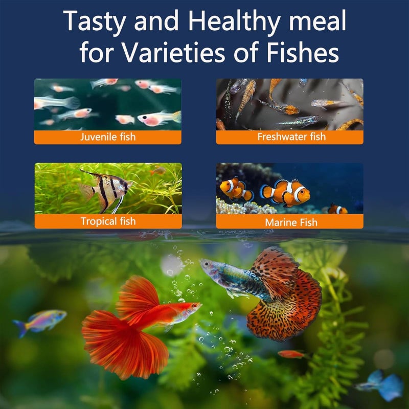 JADINGSFARM Instand Fish Food, 50ml Ready to Use Aquarium Fish Food, Non-Living Daphnia, Food for Betta Saltwater Marine Freshwater Fish (Daphnia) - Image 5