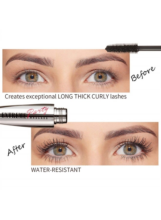 Wismee Mascara Eyeliner Eye Makeup Set Waterproof Liquid Eyeliner Stamp Mascara Black volume and length Eyelash Quick Drying Long Lasting Eye liner Pencil Cosmetic Kit with Sharpener for Women Girls