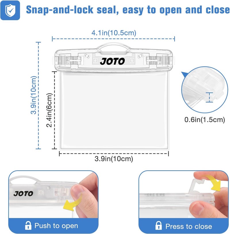 JOTO 2 Pack Waterproof Key FOB Holder Pouch with Keychain, Small Waterproof Pouch Dry Bag Car Key Case for Swimming Money Credit ID Card Cash, Waterproof Wallet for Jeep Honda Toyota Nissan -Crystal - Image 5