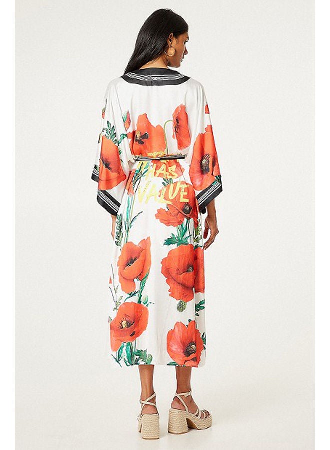 BSB Satin floral maxi kimono - Image 4