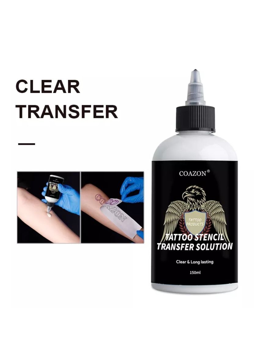 Tattoo Stencil Transfer Solution , Tattoo Hold Lock Solution , No Blood Line or Gray Line Required , Stencil Stuff Solution 150ml 