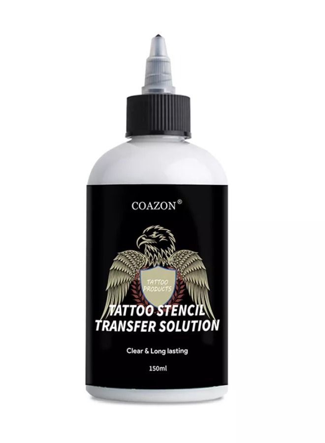 COAZON Tattoo Stencil Transfer Solution , Tattoo Hold Lock Solution , No Blood Line or Gray Line Required , Stencil Stuff Solution 150ml - Image 1