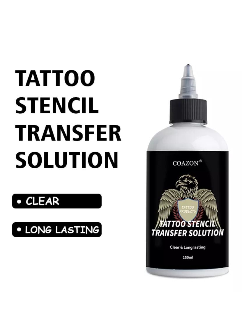 Tattoo Stencil Transfer Solution , Tattoo Hold Lock Solution , No Blood Line or Gray Line Required , Stencil Stuff Solution 150ml 