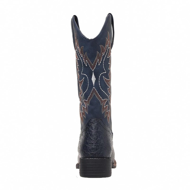 Glorertl Western Cowboy Boots for Women Mid Calf Cowgirl Boot Snip Toe Chunky Heel Blue 11 - Image 5