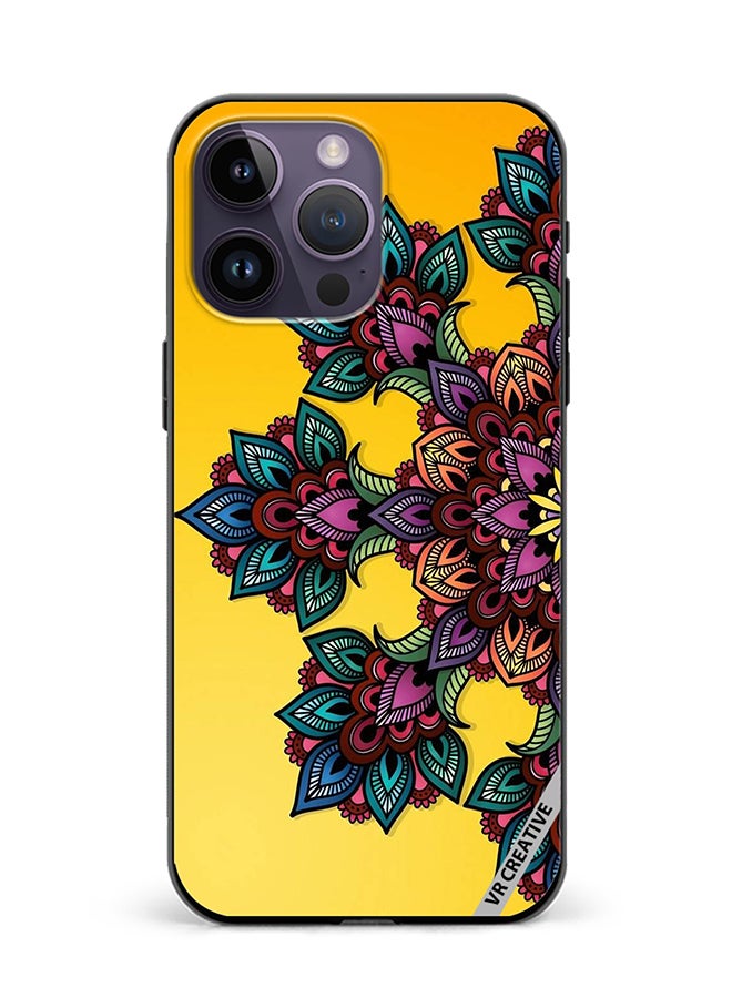 VR CREATIVE Protective Case Cover For Apple iPhone 16 Pro Mandala Design Multicolour - Image 1