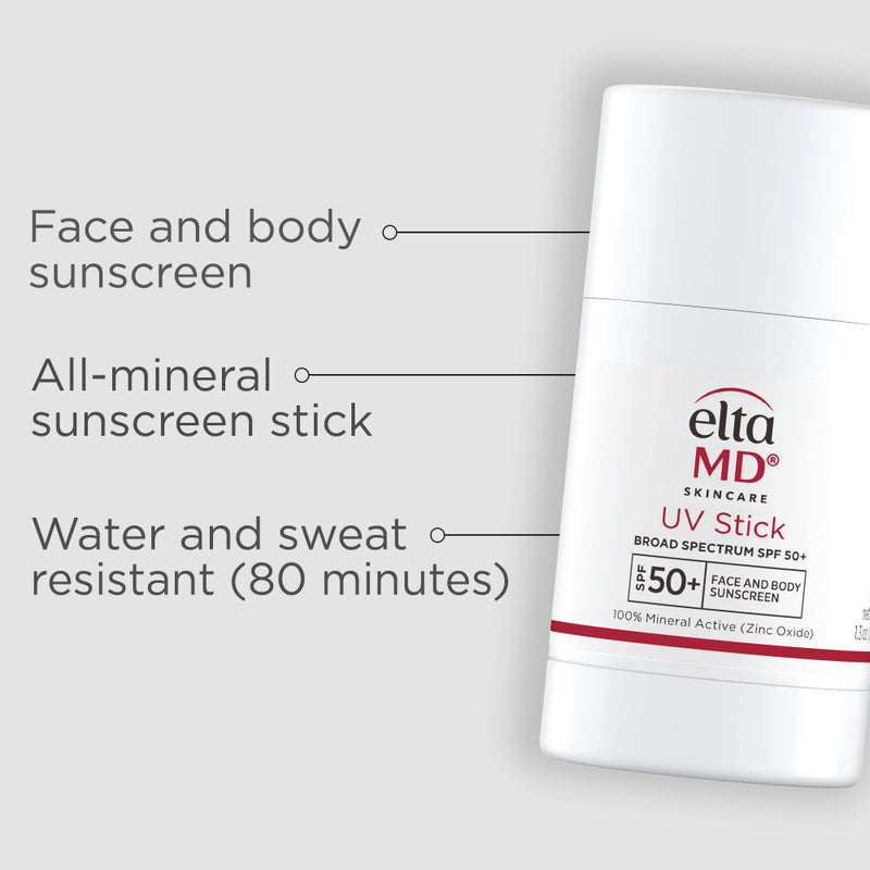 EltaMD UV Stick Sunscreen for Face and Body, Mineral SPF 50+ Face Stick Sunscreen with Zinc Oxide For Kids and Adults, Sensitive Skin, 1.3 oz - Image 3
