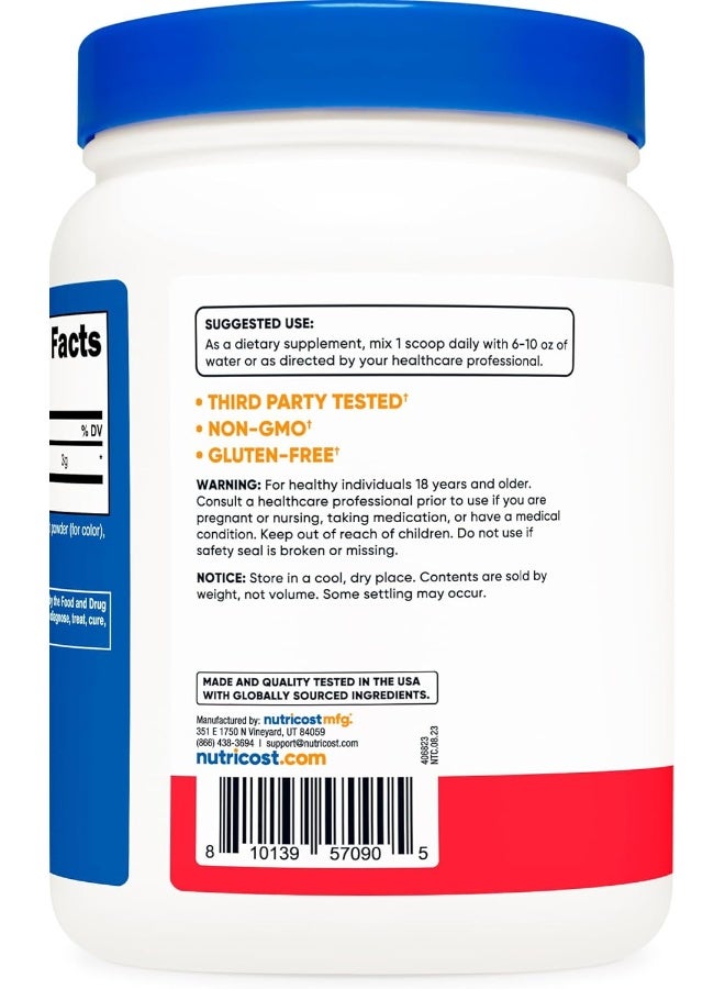 Nutricost L-Citrulline Malate 2:1 (600g) Fruit Punch - Workout Support, Muscle Performance, Nitric Oxide Booster - Fitness Supplement Powder, 75 Servings - Image 4
