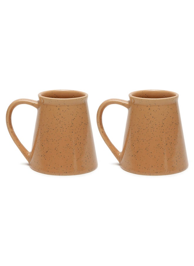Arrabi Orange Ceramic Microwave Safe 2 Piece Mugs - 300ml - Image 2