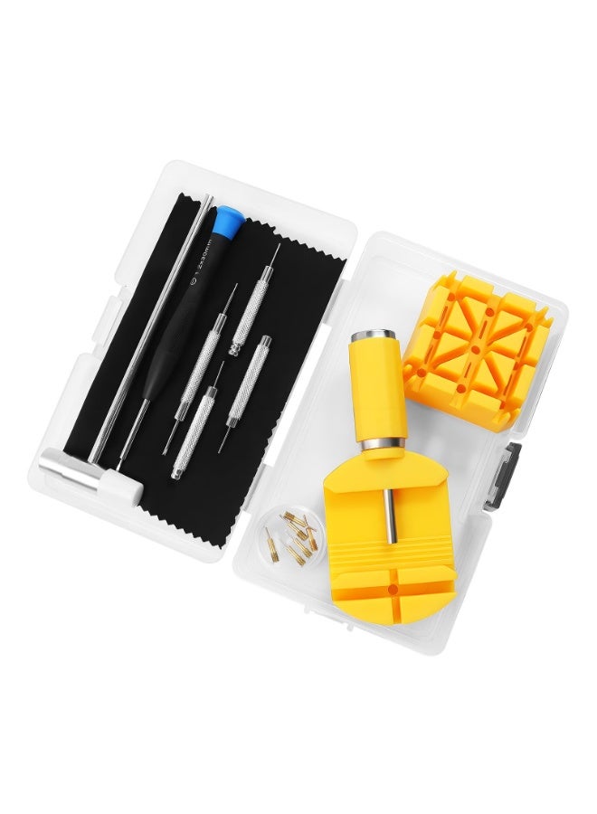 12pcs Ultimate Watch Link Removal kit - Adjustable Bracelet Repair & Resizing, Watch Band Remover, Screwdriver, Hammer, Pin Punch, Watch Back Remover - Includes Storage Box - Image 1