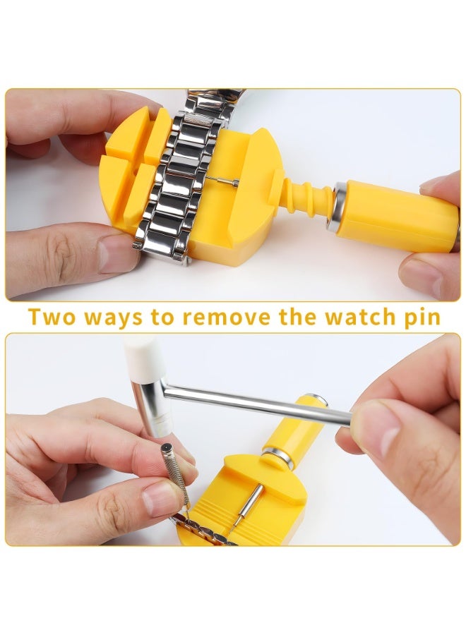 12pcs Ultimate Watch Link Removal kit - Adjustable Bracelet Repair & Resizing, Watch Band Remover, Screwdriver, Hammer, Pin Punch, Watch Back Remover - Includes Storage Box - Image 3