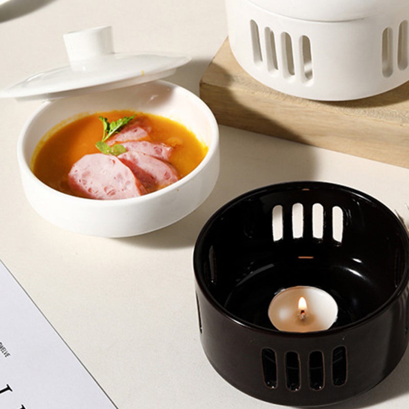 Small Ceramic Stew Pot Stockpot Candle Heating Soup Bowl Cubilose Stew Pot - Image 3
