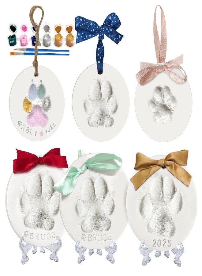 MYPAWLETS Pawprints Keepsake Kit for Dogs Cats,Make 3 Clay Paw Print Ornaments,Soft & Non-Toxic Clay,Pet Paw Prints Impression Kit,Dogs Christmas Tree Ornament,Gift for Pet Lovers-3 Round - Image 1