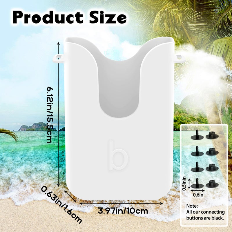 BestStone Silicone Phone Holder for Bogg Bags, Compatible Phone Case Attachment & Similar Beach Tote Bag Accessory â€“ Ideal Holder for Bogg, White - Image 2