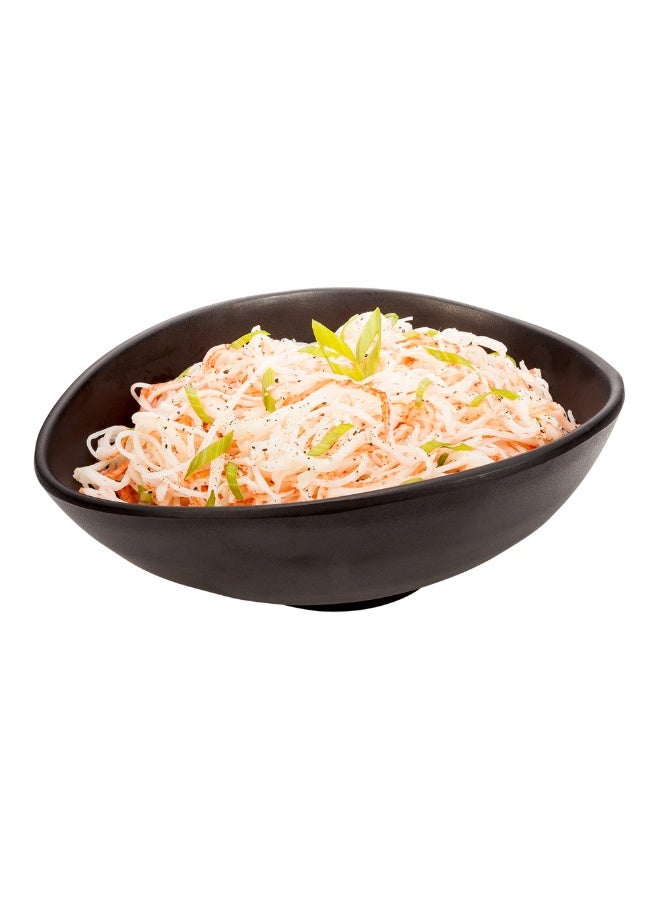 Restaurantware Voga 44 Ounce Serving Bowls, 2 Premium Dinner Bowls - Top Rack Dishwashable, Unique, Black Melamine Salad Bowls, Serve Hot And Cold Foods, For Parties Or Events - Image 2