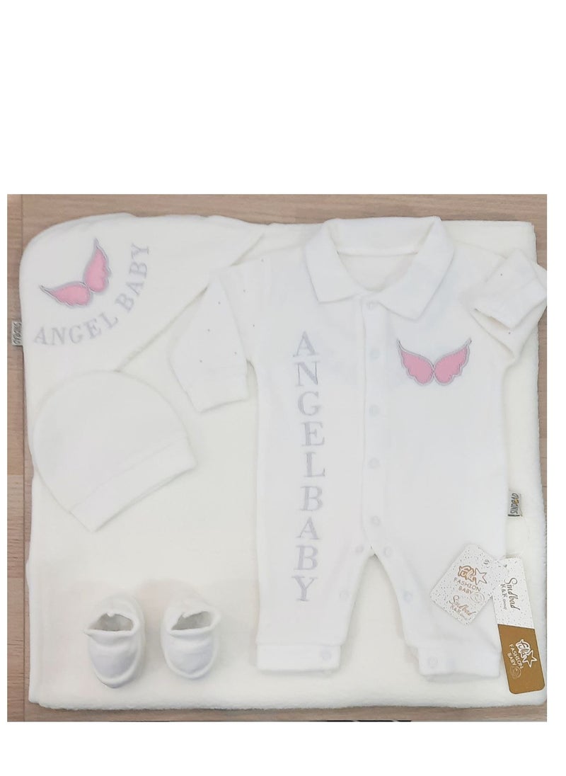 Fulla Fashion kids - A set of four winter plush baby pieces with a fur-lined coverlet (white girls) - Image 1