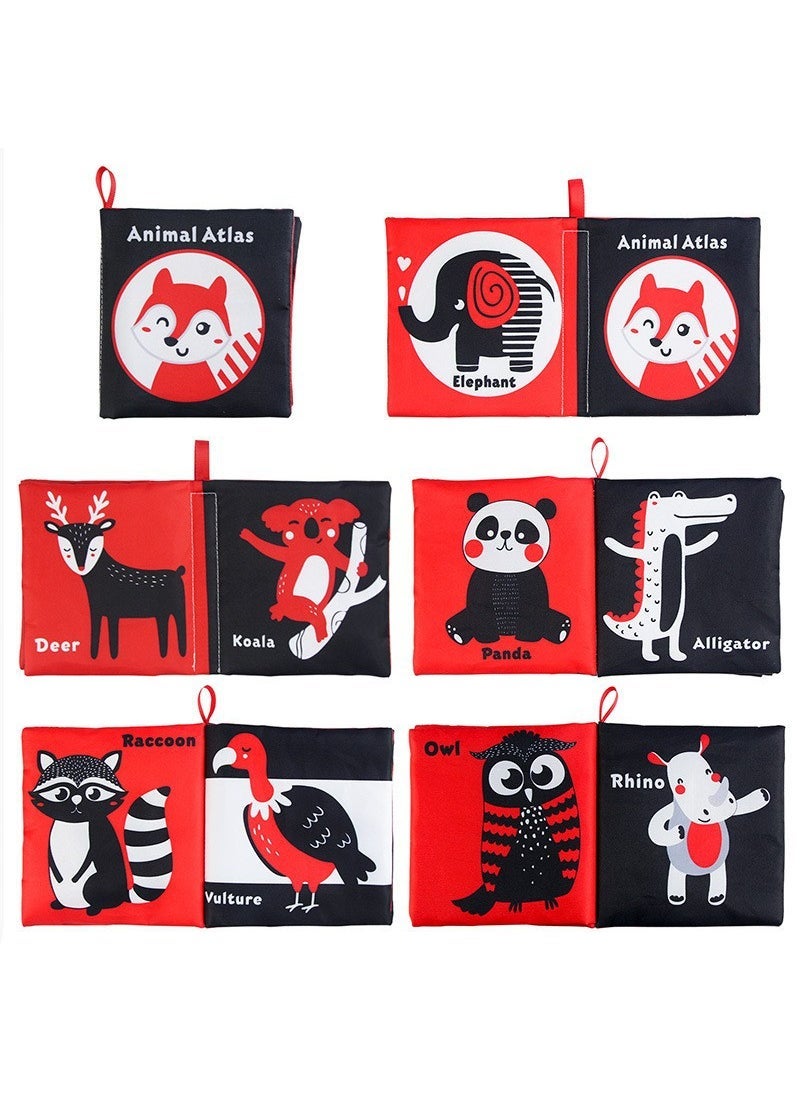 1 x 5 pcs 34 Designs Early Education Tear-Resistant Baby Cloth Books 5915-1 Animal