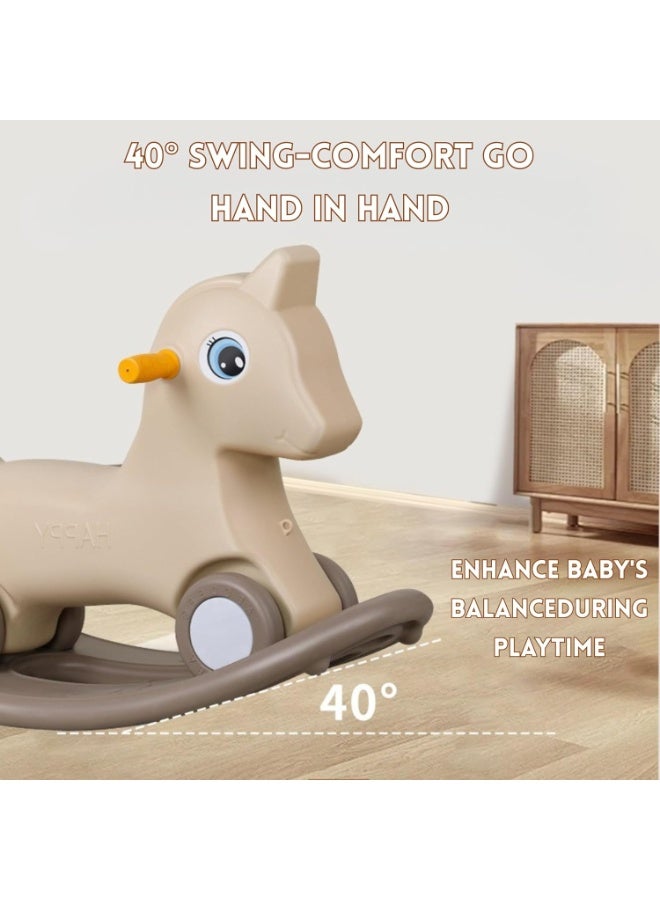 Golden Kids 2 in 1 Rocking Horse & Sliding Car for Indoor & Outdoor Use w/Detachable Base, Wheels, Smooth Materials - Image 5