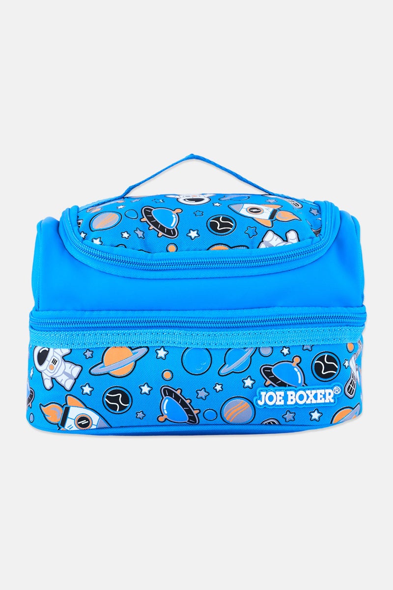 Joe Boxer Kids Boy Allover Print Lunch Bag, Blue - Image 1