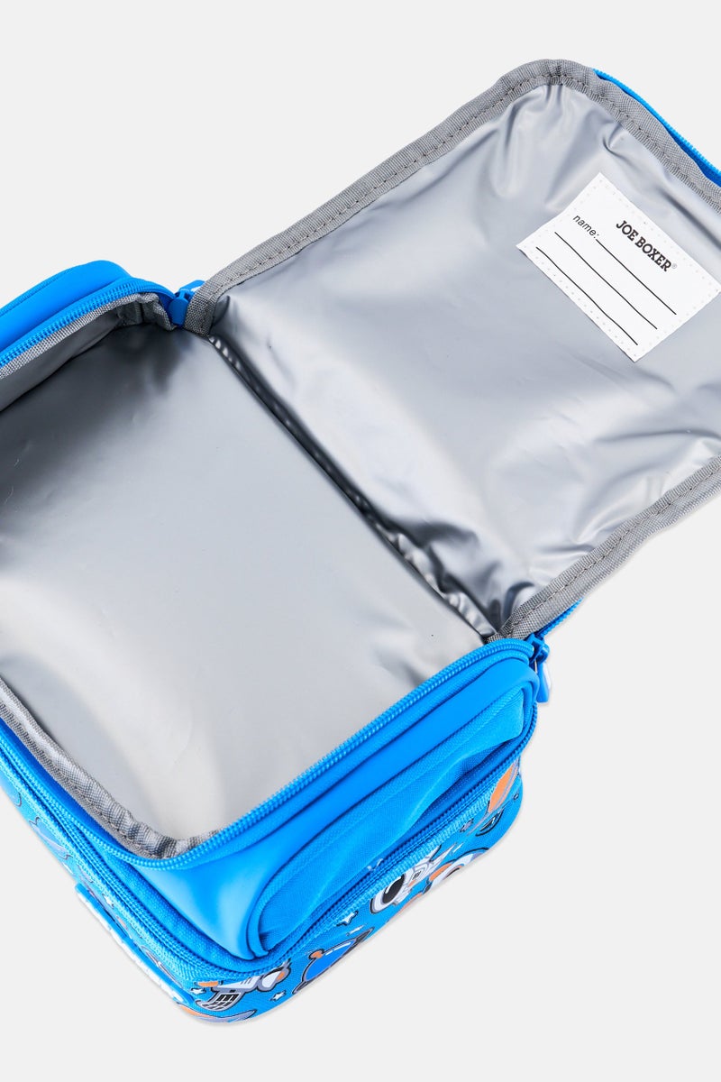 Joe Boxer Kids Boy Allover Print Lunch Bag, Blue - Image 3