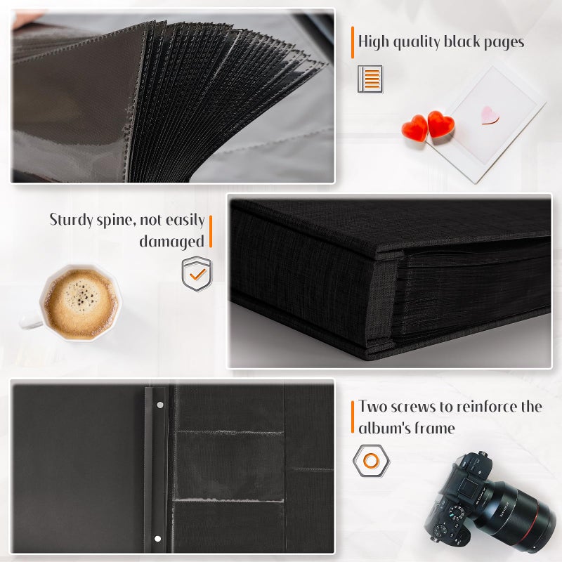 Popotop Photo Album 4x6 1000 Pockets for Wedding Gifts Linen Hardcover Picture Albums for Family Anniversary Baby Vacation Pictures - Image 4