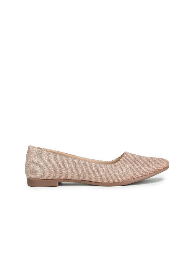 She Zone Rose Gold Ballerinas Flats for Women - Image 4