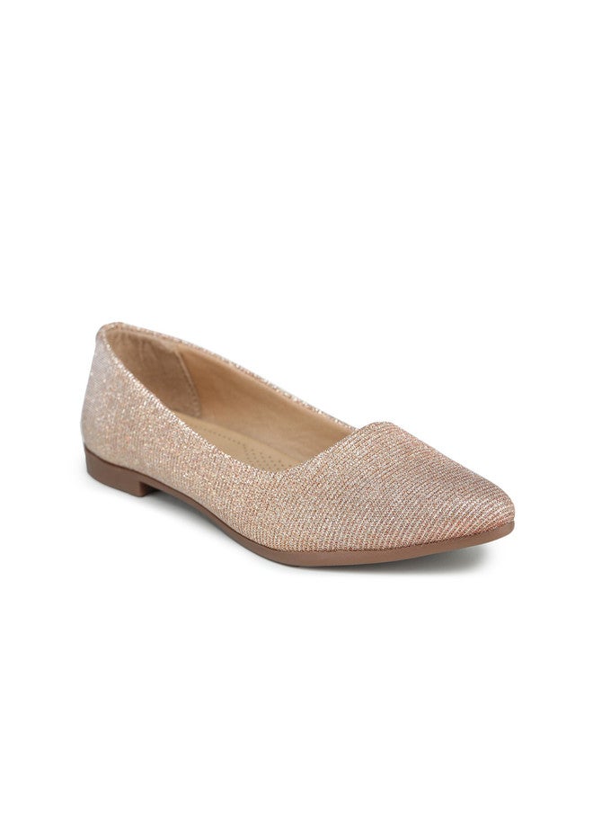 She Zone Rose Gold Ballerinas Flats for Women - Image 2