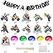 ANGOLIO 42Pcs Motocross Party Decorations Kits Dirt Bike Happy Birthday Decorations with Banners Cupcake Toppers Hanging Swirls Welcome Birthday Centerpieces Party Favors for Adult Men Boy Gift - Image 2
