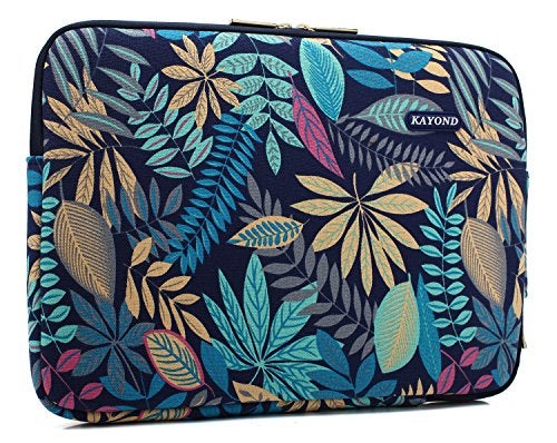 KAYOND Canvas Water-Resistant for 15-15.6 Inch Laptop Sleeve Case Bag (15-15.6 Inches, Forest Series Bule) - Image 2