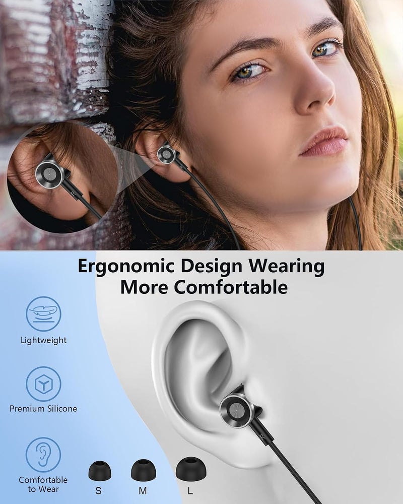 AILKIN Demand fit global economical quality USB C Wired Headphones for Samsung Galaxy, Type C Earphones with Microphone Earbuds for Samsung S25 S24 Ultra A17, USBC Ear Buds Wired for iPhone 17 16 Pro Max, Pixel 10 Pro XL 9 Apple Android in-Ear Dust tight seal - Image 5